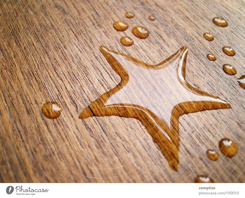 estrela* Happy Beautiful Table Water Drops of water Wood Sign Wet Universe Star (Symbol) Water mark Wooden table Milky way Planet Fixed star Dappled Meteor Holy