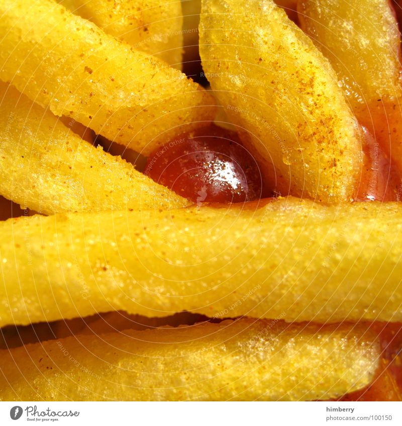 fritjes Colour photo Multicoloured Close-up Detail Macro (Extreme close-up) Deep depth of field Food Vegetable Herbs and spices French fries Nutrition Fast food