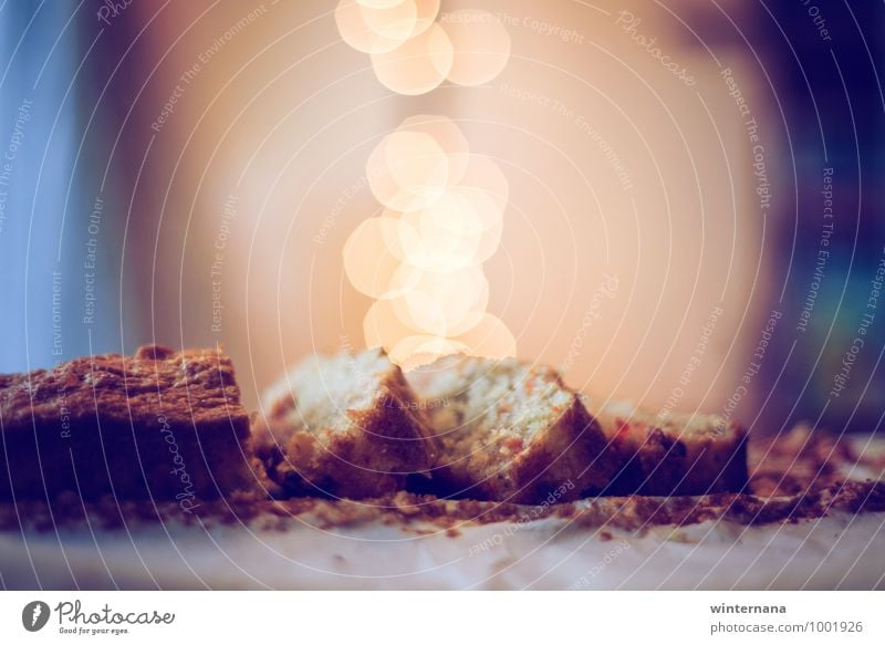 Cake Food To have a coffee Interior design Lamp Kitchen Art Fragrance Joy Peace Healthy Happy Hope Colour photo Close-up Deep depth of field Central perspective