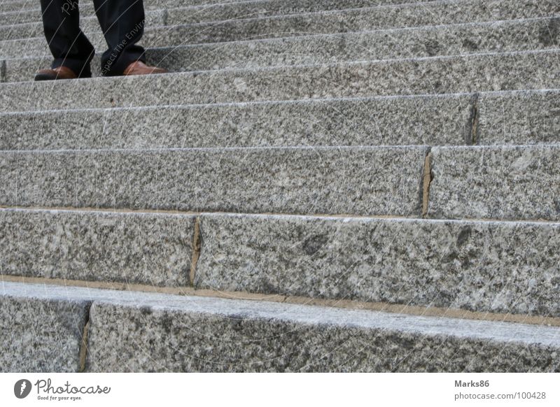 Stairs in Berlin Man Black Gray Footwear Brown Pants Human being Shadow Legs