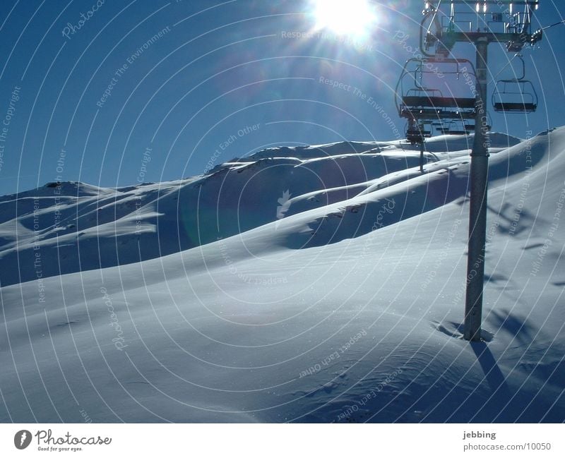 Isn't there an elevator here? Chair lift Austria Zillertal Ski lift Snow ski Sit Mountain Alps Sun mountains