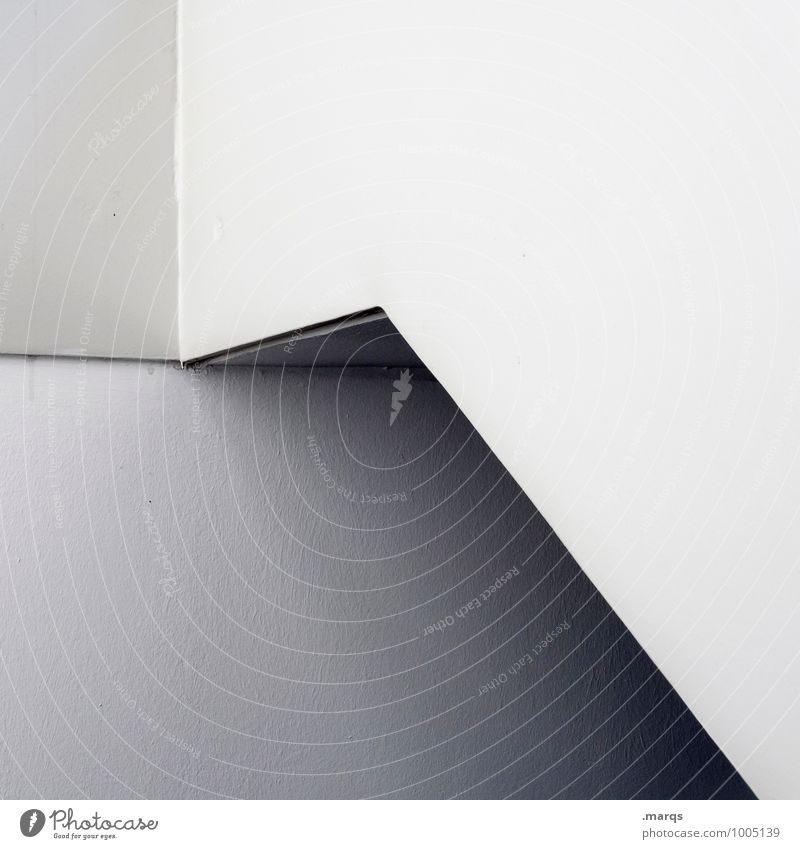 From Architecture Wall (barrier) Wall (building) Line Sharp-edged Simple Bright Gray White Esthetic Perspective Sterile Illustration Minimalistic