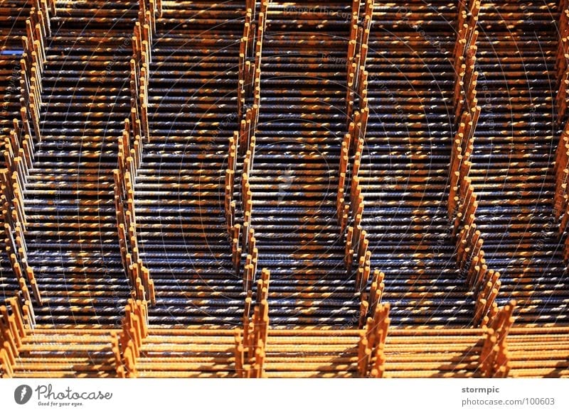 reinforcing steel meshes Concrete Steel Manmade structures Tunnel Crane Process Work and employment Construction Industry Bridge Safety Build Rust steel mats