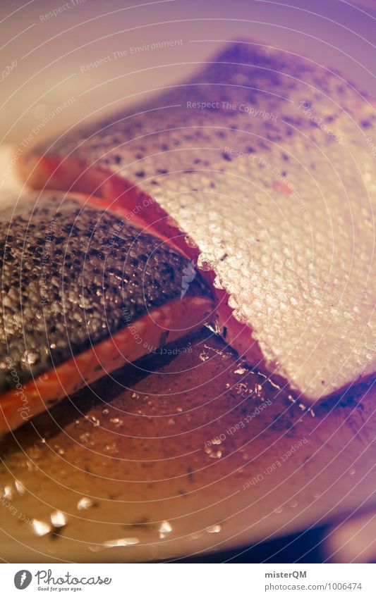 Salmon in oil. Animal Hot Salmon filet Delicious Fish Colour photo Exterior shot Experimental Deserted Copy Space right Copy Space bottom Day Light Contrast
