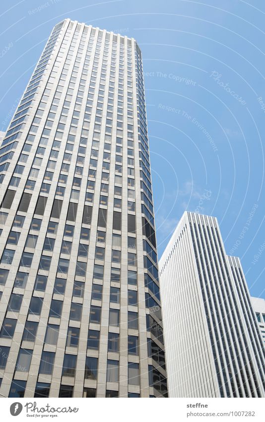 west coast High-rise Bank building Town San Francisco Office building Cloudless sky Beautiful weather Colour photo Exterior shot Deserted Copy Space right