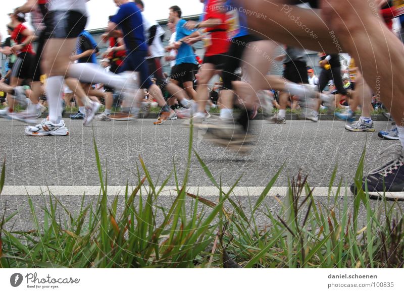 recently at the marathon (part 2) Jogging Speed Footwear Sneakers Endurance Motion blur Marathon Sports Playing Sporting event Competition Fitness Walking