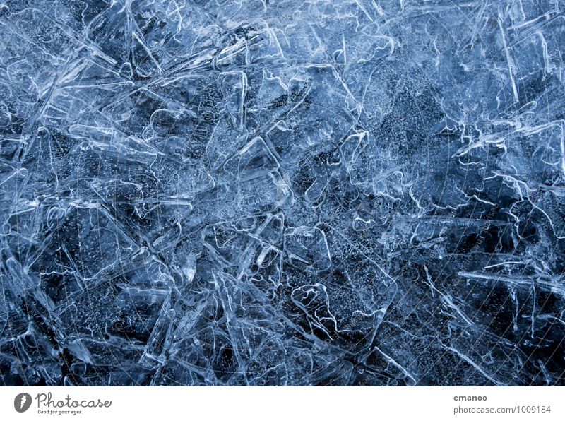 Cold structure Winter Nature Elements Air Water Climate Weather Ice Frost Pond Lake Brook Dark Wet Blue Esthetic Uniqueness Crystal structure