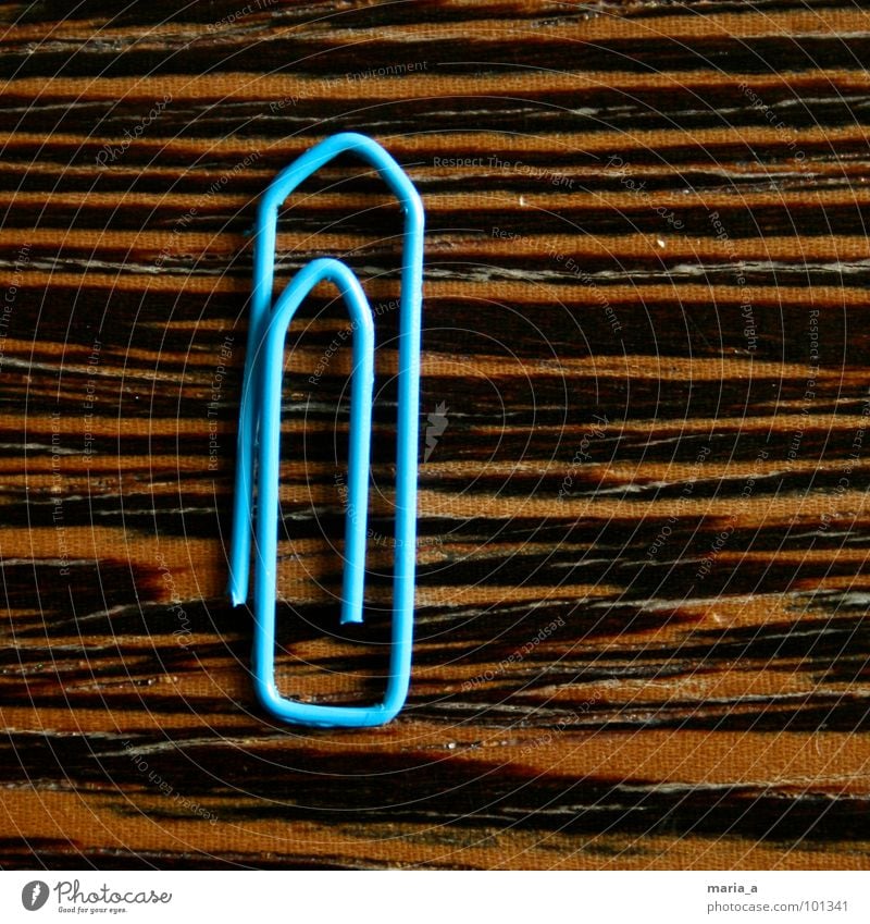 blue - one of 1000 Paper clip Attachment Wire Flexible Bend Baby blue Wood Dark Loneliness Square Blue wood maceration Wood grain Bright isolating single
