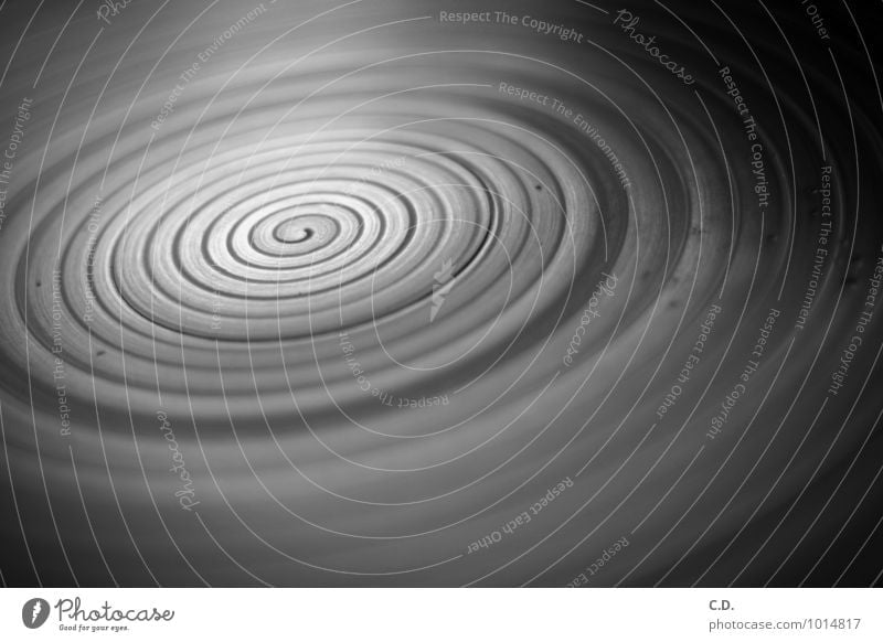 spiral Craft (trade) Potter's wheel Round Black White Spiral Deserted Black & white photo Interior shot Abstract Copy Space right Copy Space bottom