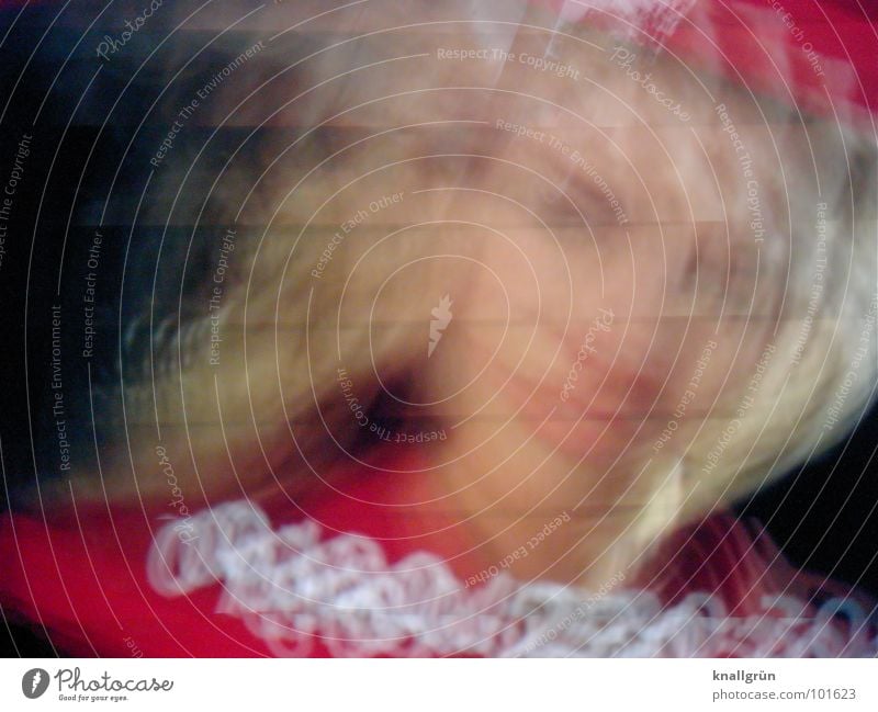 blonde Blonde Woman Red Appearance Joy Beautiful photographic art Face Laughter Blur