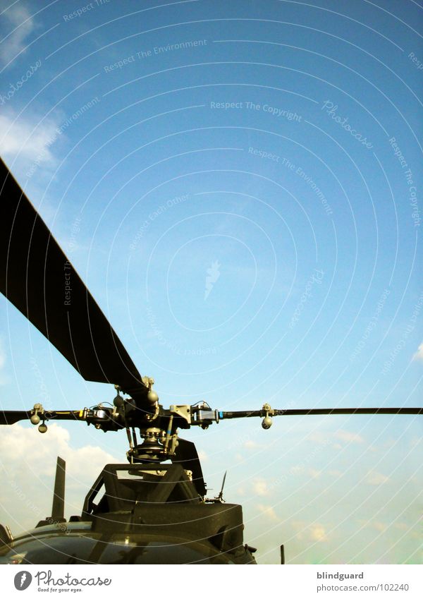 Rotation principle High Helicopter Graphic Rotate Flexible War Clarify Clouds Cyan Airplane Aviation Electrical equipment Technology screw jack Rotor