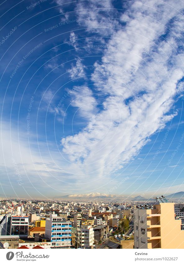 Athens #1 Greece Europe Town Tourism Mountain Cloud formation Colour photo Exterior shot Day Panorama (View)