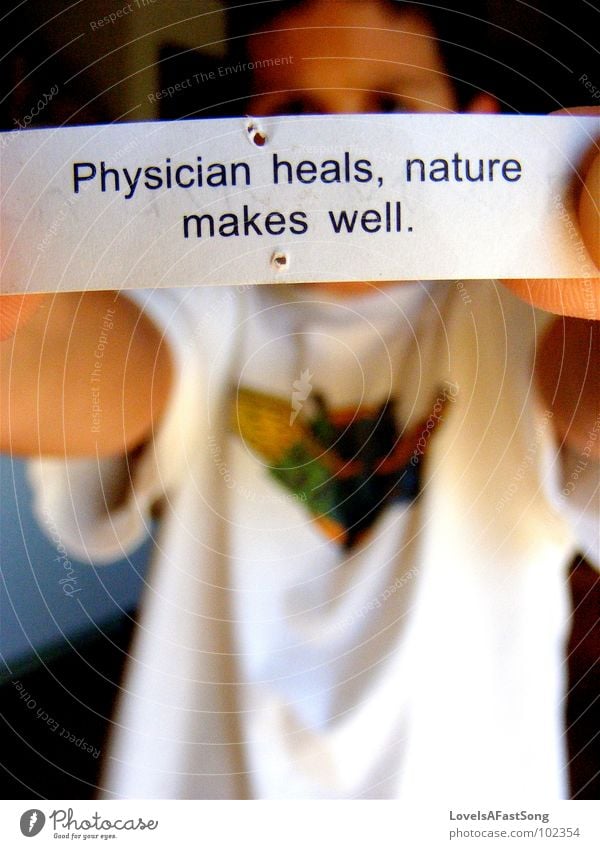 fortune cookie Nature Fortune cookie Figure of speech Doctor Paper Health care Letters (alphabet) Characters Piece of paper Boy (child) Alternative medicine