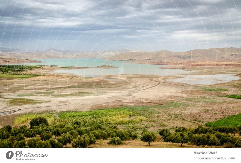 Barrage Sidi Chahed Nature Landscape Clouds Mountain Atlas Lake Morocco Africa Idyll Vacation & Travel Calm Far-off places Colour photo Exterior shot Deserted