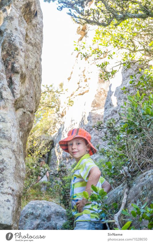 344 Vacation & Travel Trip Adventure Summer Sun Hiking Boy (child) Infancy Life 1 Human being 3 - 8 years Child Nature Landscape Plant Beautiful weather Rock