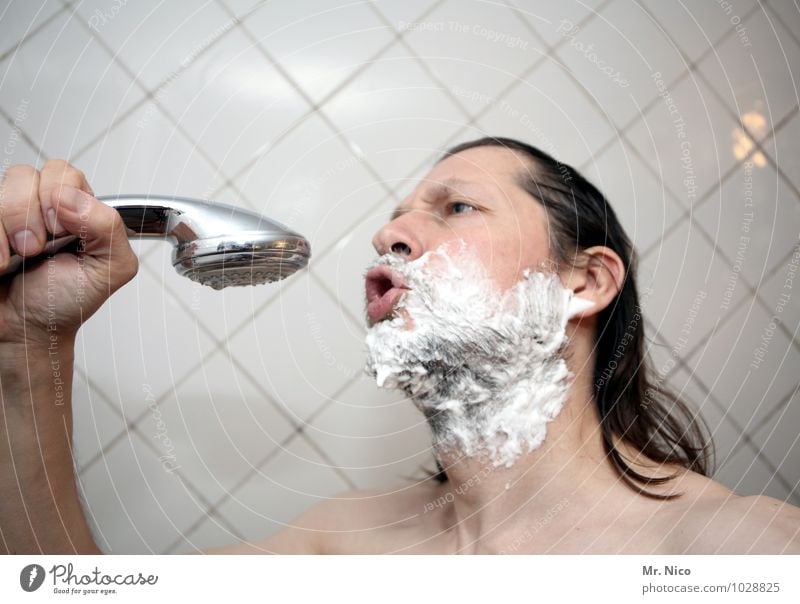 the voice of namibia Bathroom Masculine Man Adults Head Face Mouth Lips Long-haired Facial hair Designer stubble Beard Clean White Personal hygiene Tile