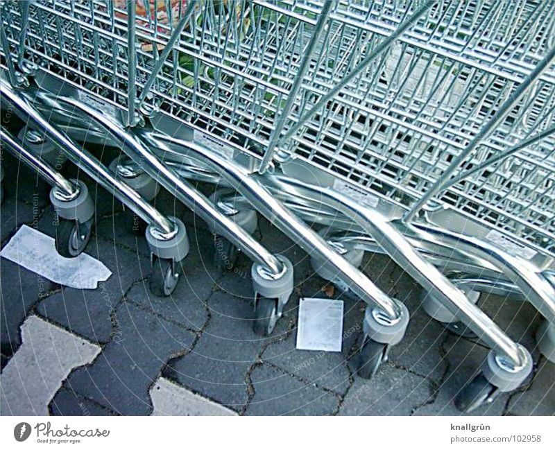 On demand Shopping Trolley Gray Cart Receipt Services Transport Silver telescoped Wait call Wheel Metal Consumption
