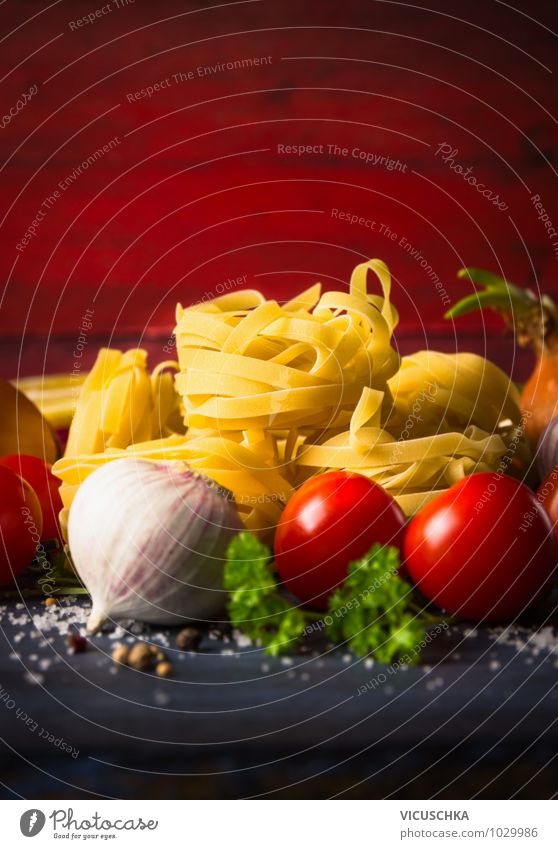 Noodles with vegetables, food background Food Vegetable Dough Baked goods Herbs and spices Nutrition Lunch Organic produce Vegetarian diet Diet Italian Food