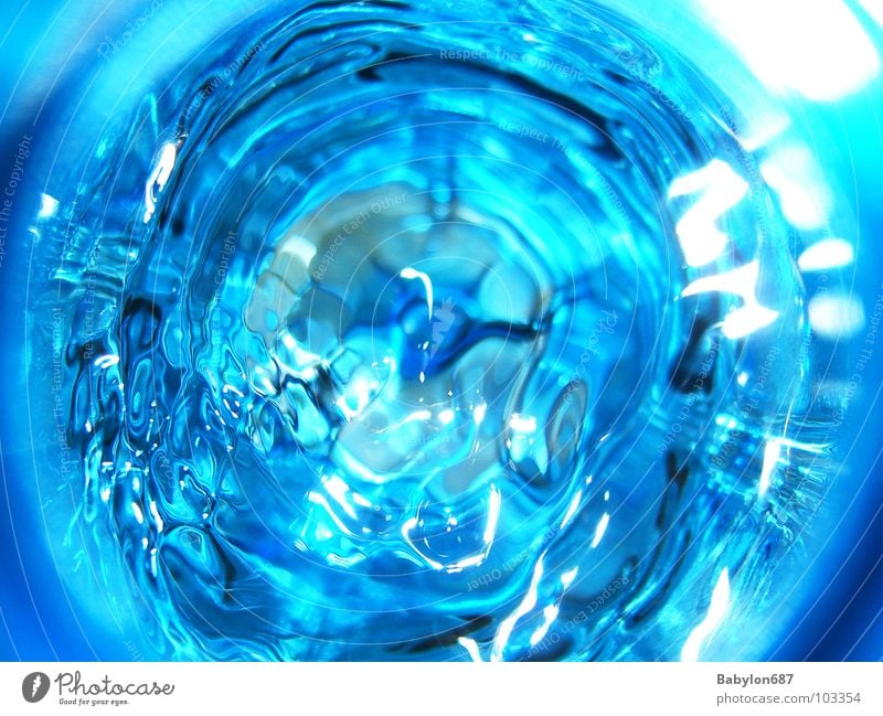 bouteille no.1 Refraction Cold Waves Water Unsettled Bottle Blue Reflection