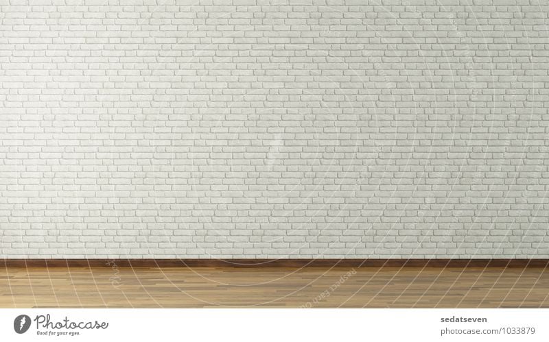 3D rendering white brick wall Design Building Architecture Stone Concrete Old Dirty Brown Gray White White Room parquet Consistency wood background block