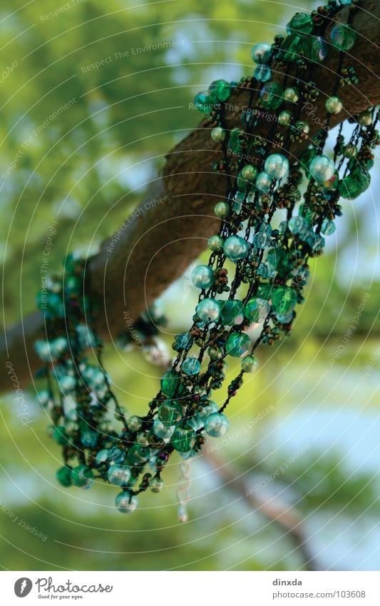 it greenens so greenly Tree Green Playing Necklet Pearl Art Arts and crafts  Nature Chain Branch