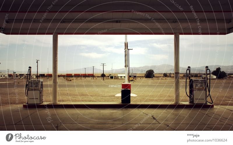 gasoline. Manmade structures Transport Motoring Street Energy Petrol station Refuel Petrol pump Diesel Gasoline USA California Mid-West Desert Badlands Route 66