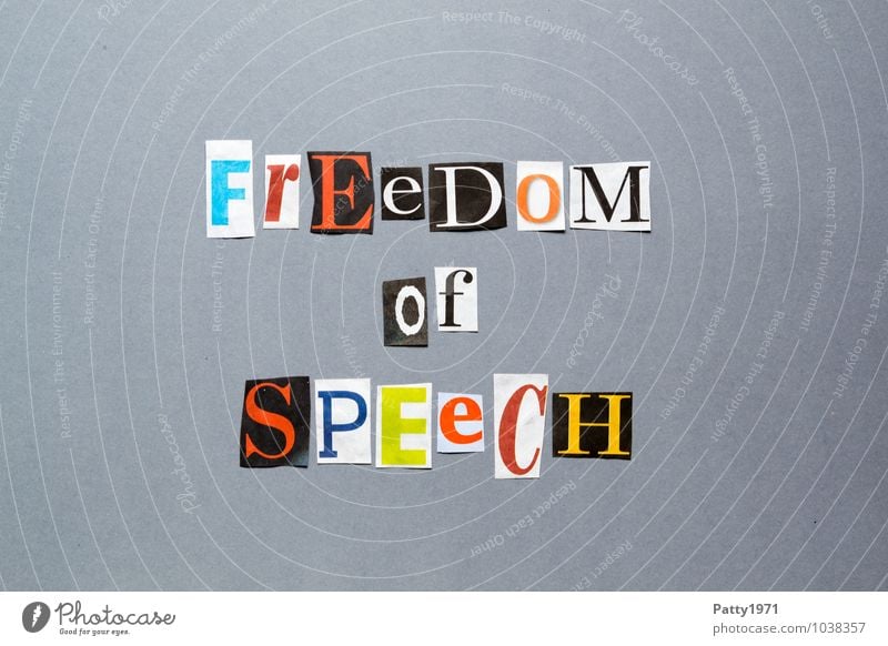 freedom of speech Print media Newspaper Magazine Sign Characters Typography To talk Free Brave Freedom Freedom of speech English Anonymous Low-cut Word Text