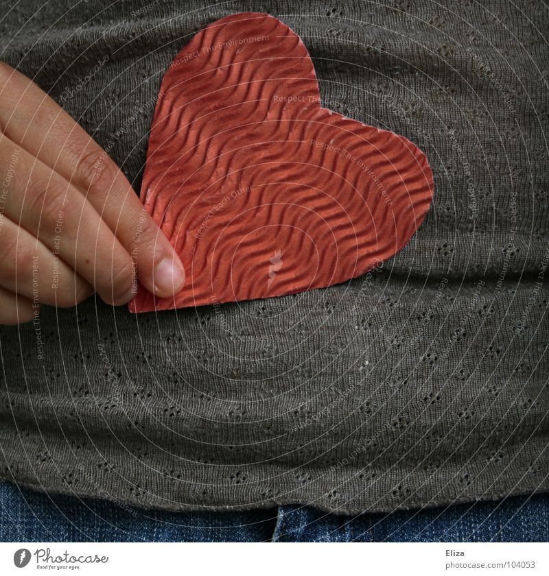 corrugated heart Emotions Valentine's Day Heart Love Red Fingers Cardboard Sweet Precious Gift Considerable Display of affection Memory First love Kitsch Remark