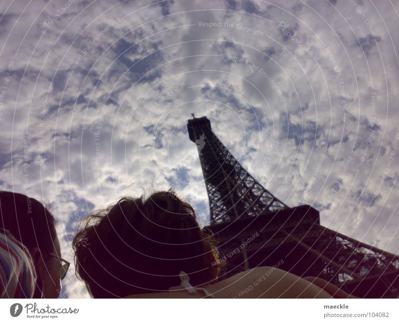 A trip to Paris Large Eiffel Tower Historic Lomography Marvel admire Sky Vacation & Travel Perspective