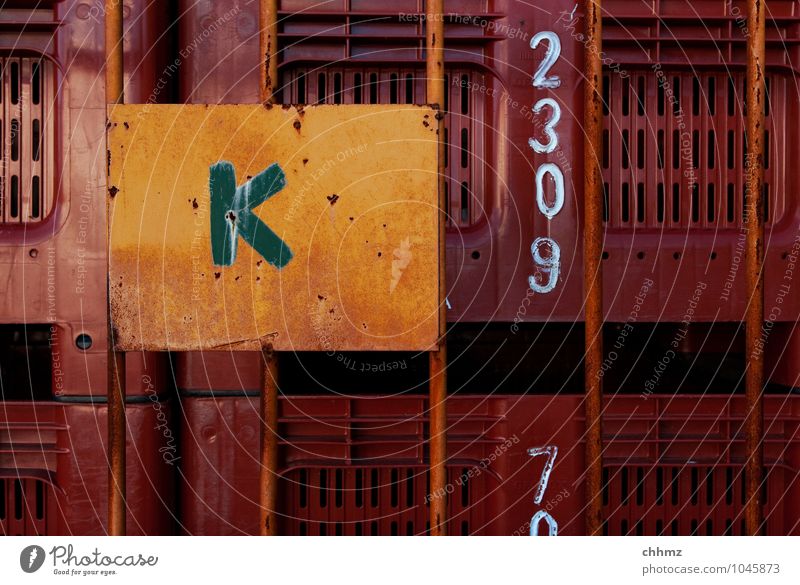 K Box Characters Digits and numbers Brown Yellow Orange Grating Logistics Fishery Fishing boat Storage Depot Stack Arrangement Colour photo