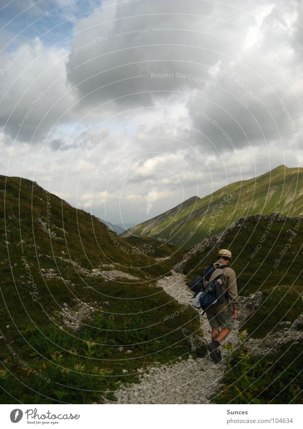 footpath Hiking Mountaineer Alps wander beer Lanes & trails Stone Rock