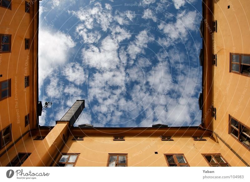 Sky over Stockholm Colour photo Exterior shot Wide angle City trip Summer House (Residential Structure) Clouds Beautiful weather Architecture Wall (barrier)