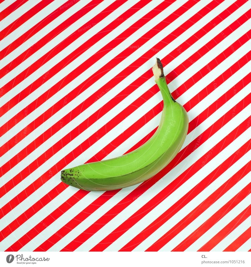green Food Fruit Banana Nutrition Eating Organic produce Diet Healthy Healthy Eating Art Stripe Green Red White Esthetic Colour Whimsical Colour photo
