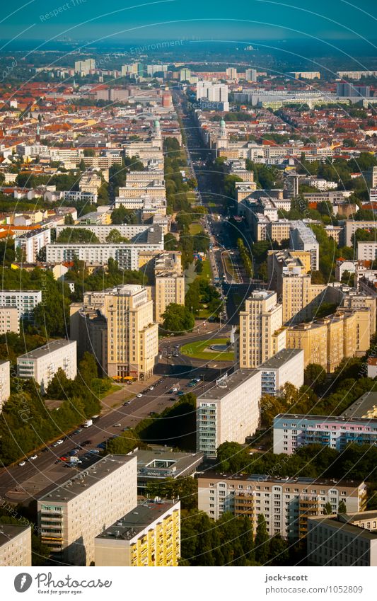 imaginary line Karl-Marx-Allee Sightseeing City trip Architecture GDR Nostalgia for former East Germany Beautiful weather Friedrichshain Places Capital city