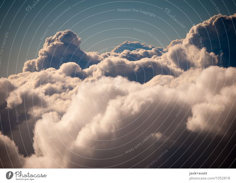 Freedom and sunshine above the clouds Clouds Beautiful weather Flying Authentic Warmth Inspiration Climate Far-off places Airy Cloud formation Above the clouds