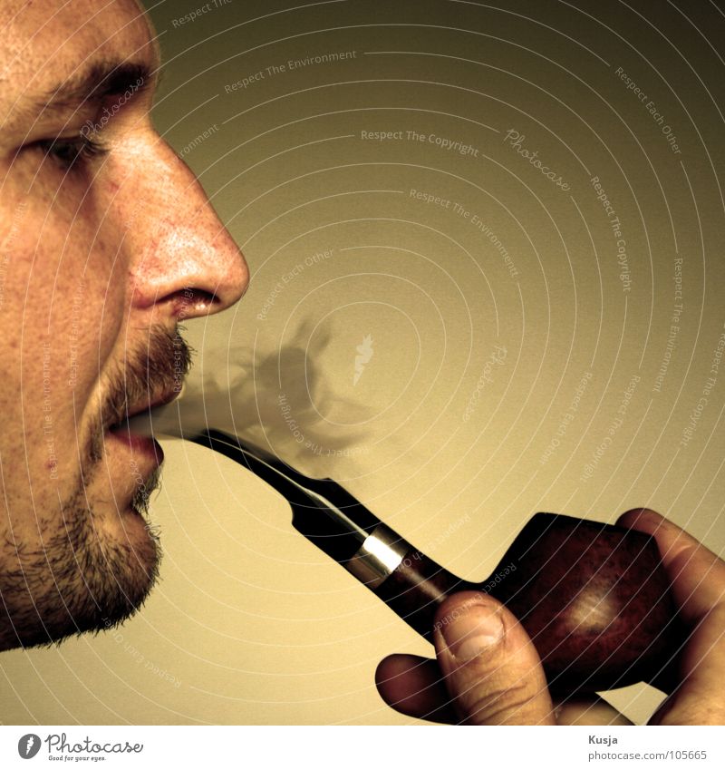 Constantine Man Facial hair Fingers Tobacco Yellow Brown Red statue Kostya Nose Smoke Whistle To enjoy Smoking Kusya