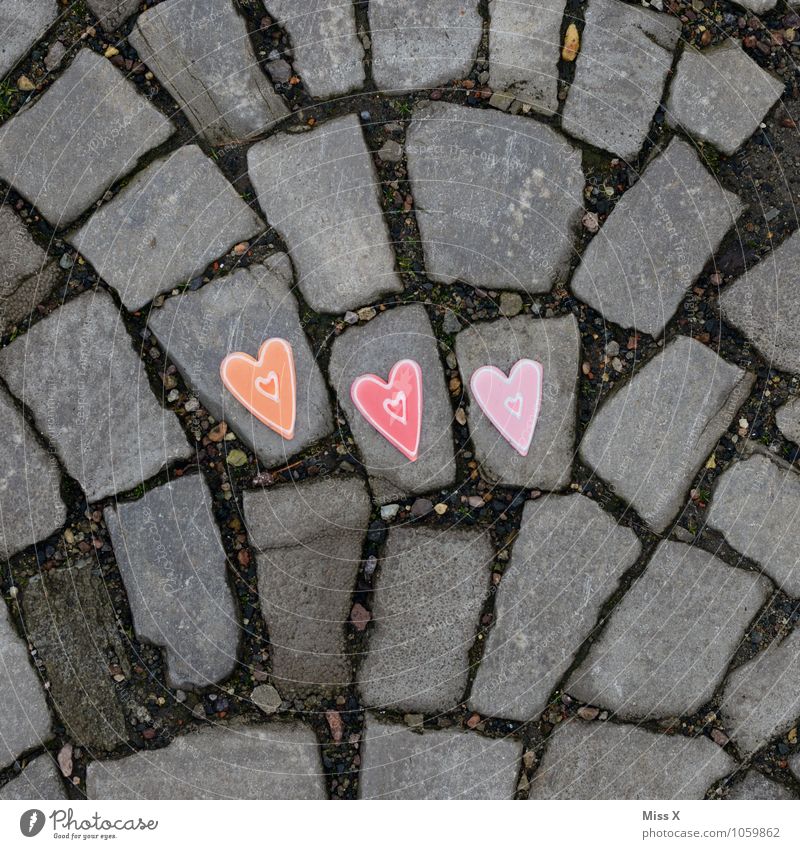 C and D and L Street Lanes & trails Stone Heart Emotions Moody Love Infatuation Romance 3 Cobblestones Colour photo Multicoloured Exterior shot Close-up Pattern