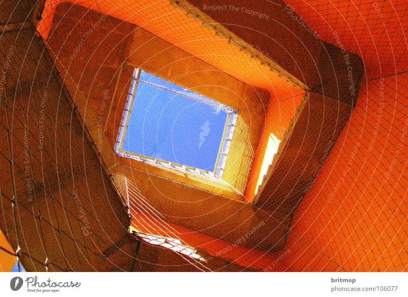 canopy Grating Nebra Sky Landmark Monument Detail Orange Stairs Tower Blue mittelberg lattice
