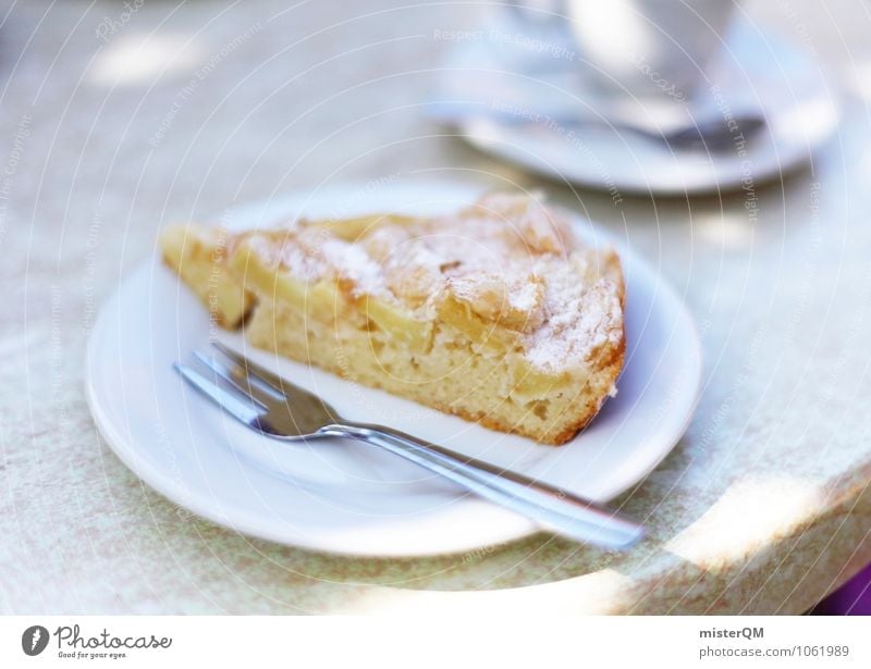 Spanish Food IX Art Esthetic Contentment Cake Pastry fork Plate To have a coffee Coffee break Coffee table Beautiful Delicious Colour photo Subdued colour