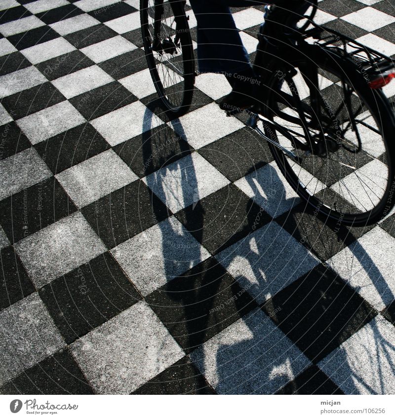 digital life Dance floor Pattern Bicycle Driving Black White Checkered Stewart tartan Floor covering Hard Arrangement Alternating Chic Playing Board game Pixel