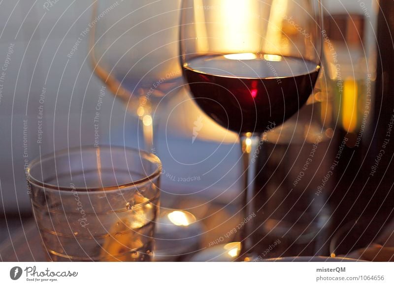 Spanish Food VI Dinner Beverage Drinking Cold drink Alcoholic drinks Spirits Wine Esthetic Romance Red wine Redwine glass Colour photo Subdued colour
