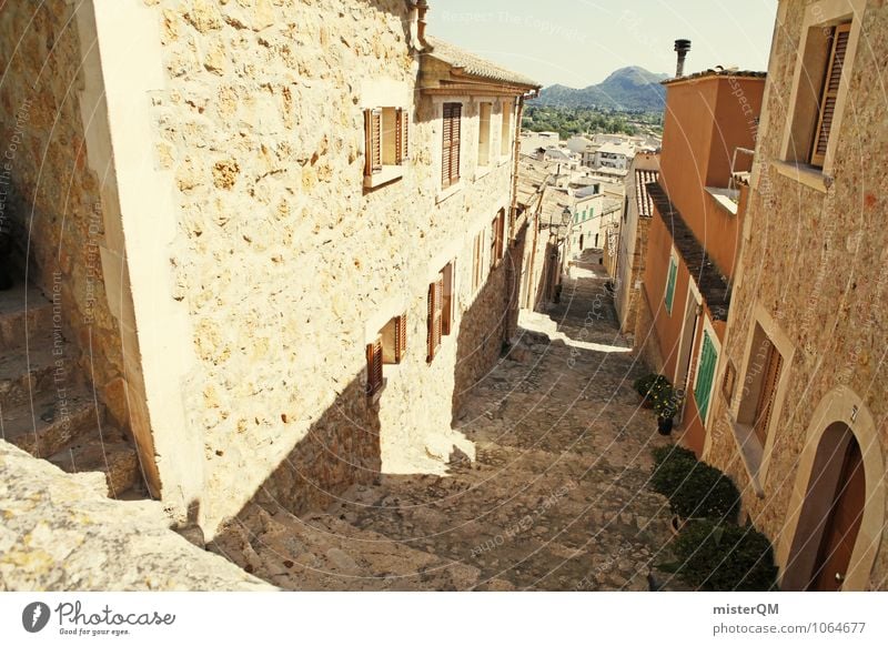 ... then right ... Village Fishing village Small Town Outskirts Old town Deserted House (Residential Structure) Wall (barrier) Wall (building) Esthetic Majorca