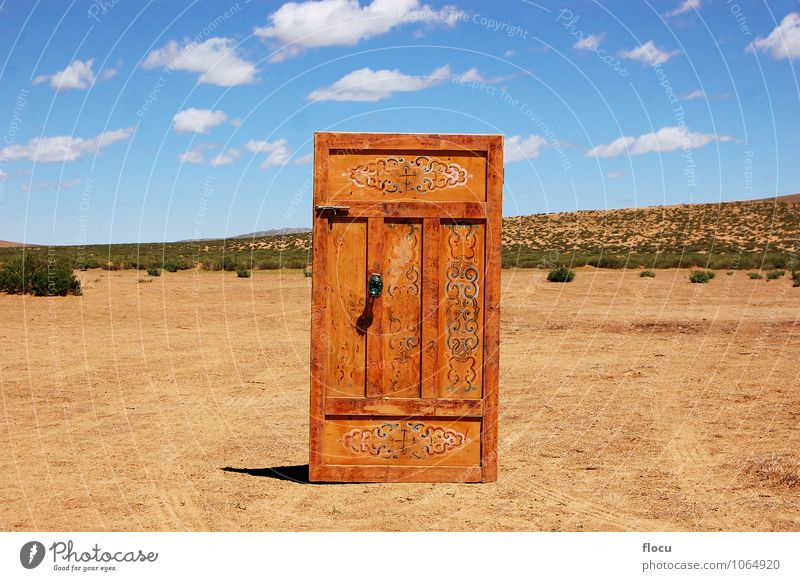 Door in the middle of Nowhere Technology Internet Nature Sand Skyline Soft Yellow Vacation & Travel sun adventure beauty landscape light natural sunlight wave
