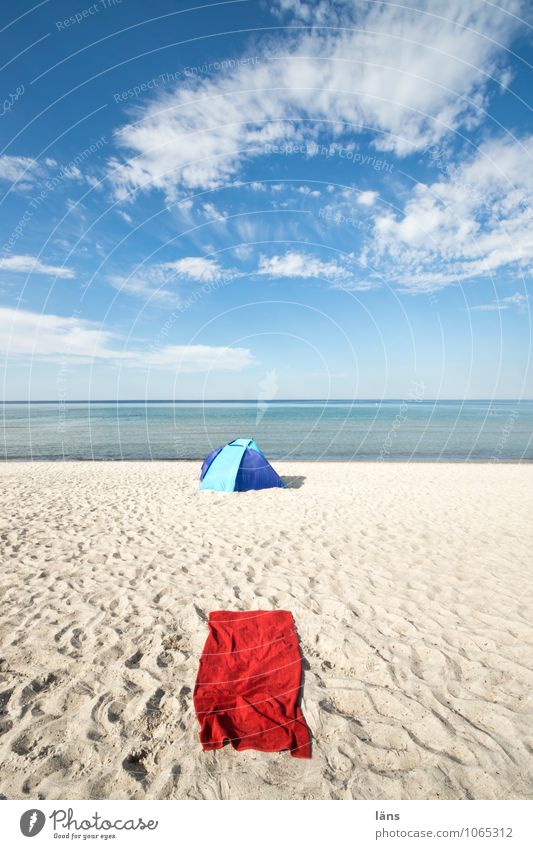 summer day Beach Ocean Baltic Sea Towel Sky beach shell Sand