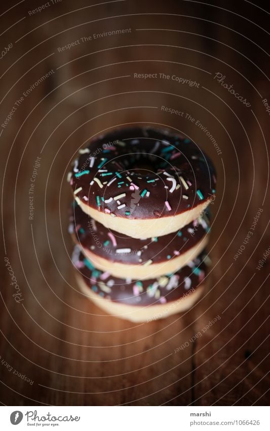 triple choc Food Candy Chocolate Nutrition Eating Moody Donut 3 Carnival Carnival fool Delicious Rich in calories Granules Colour photo Interior shot Close-up