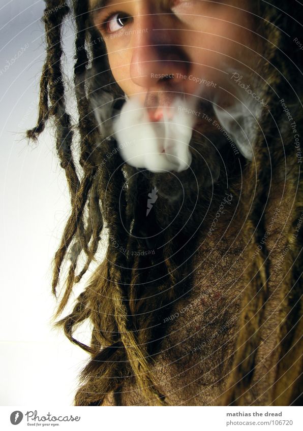Mathias The Dread XV Dreadlocks Felt Long Dark Vessel Man Masculine Strong Threat Shoulder Concealed Nerviness Visual spectacle Shadow play Facial expression