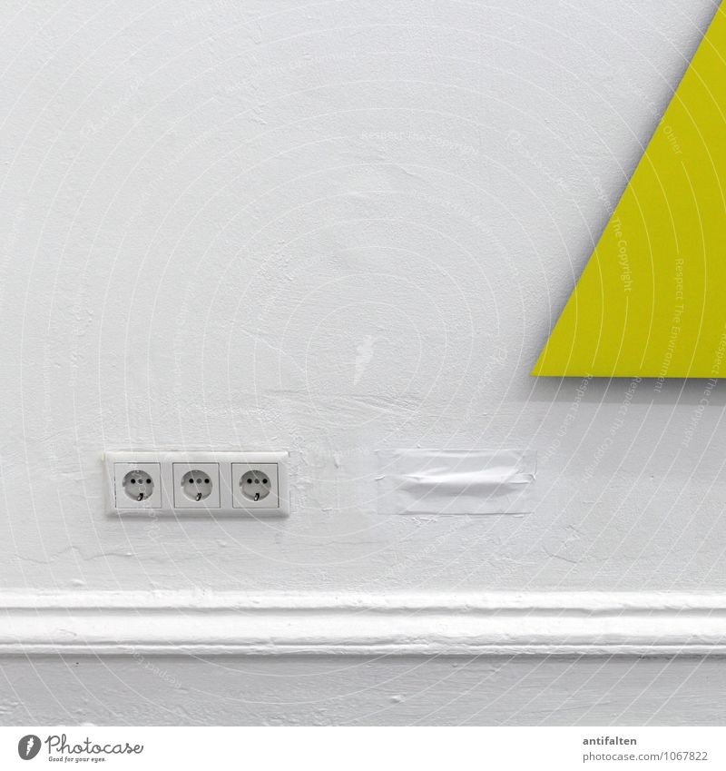 Yellow Current Socket Connector Electricity Technology Energy industry Manmade structures Building Architecture Wall (barrier) Wall (building) Stucco