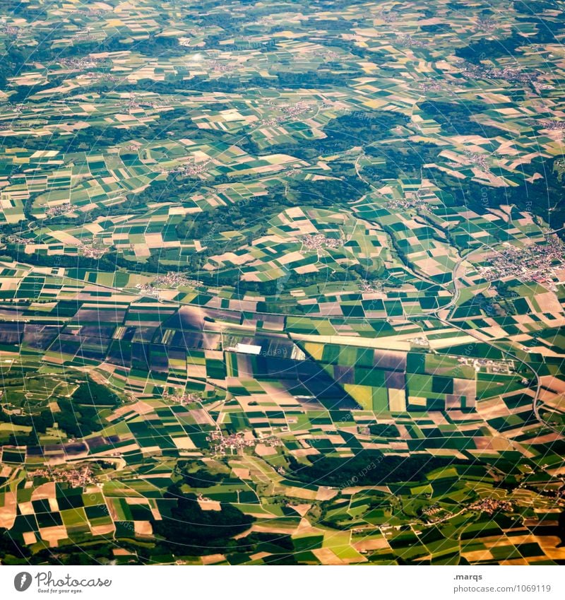 agriculture Vacation & Travel Trip Agriculture Forestry Nature Landscape Field Many Perspective Colour photo Aerial photograph Pattern Structures and shapes
