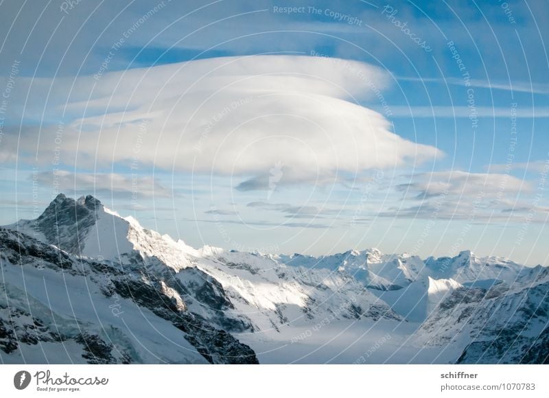 giant cloud sheep Environment Nature Landscape Winter Climate Climate change Weather Beautiful weather Ice Frost Snow Rock Alps Mountain Peak Snowcapped peak