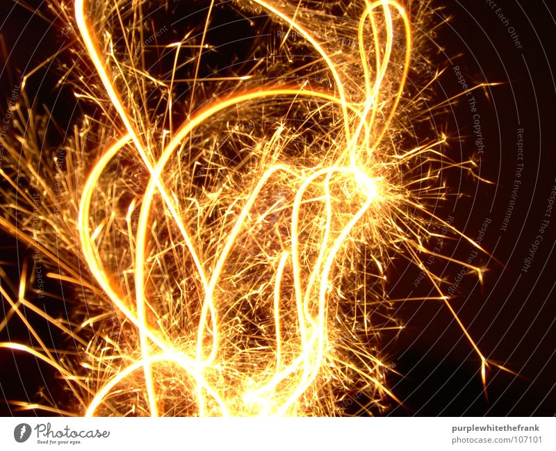 fireworks Light Sparkler Candle New Year's Eve Dark Beam of light Blaze Movement